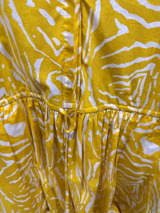HUNTER BELL Yellow & White Printed Button-Front Dress - Picture 3 of 3